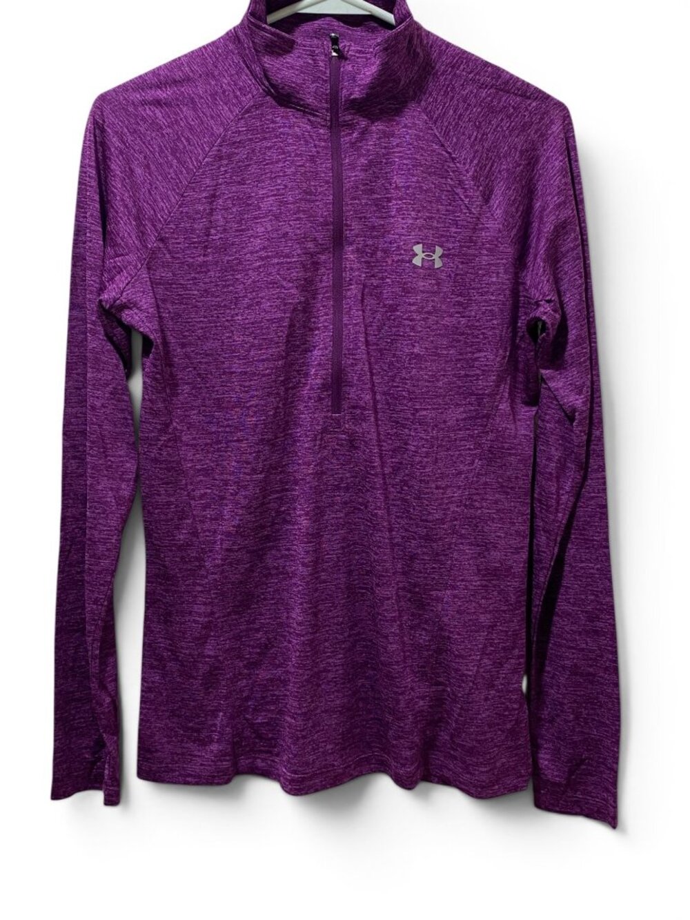 Under Armour Women Small HeatGear 1/4 Zip Pullover Purple Activewear - Picture 1 of 10
